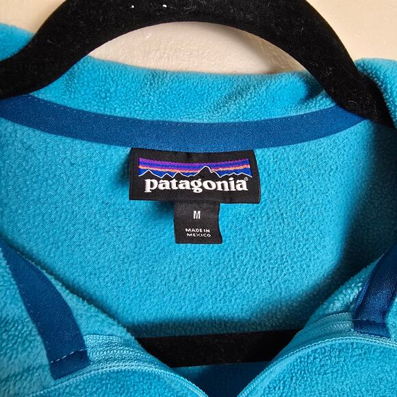 Patagonia Fleece Pullover Light Blue Sweatshirt Size Medium - Picture 3 of 3